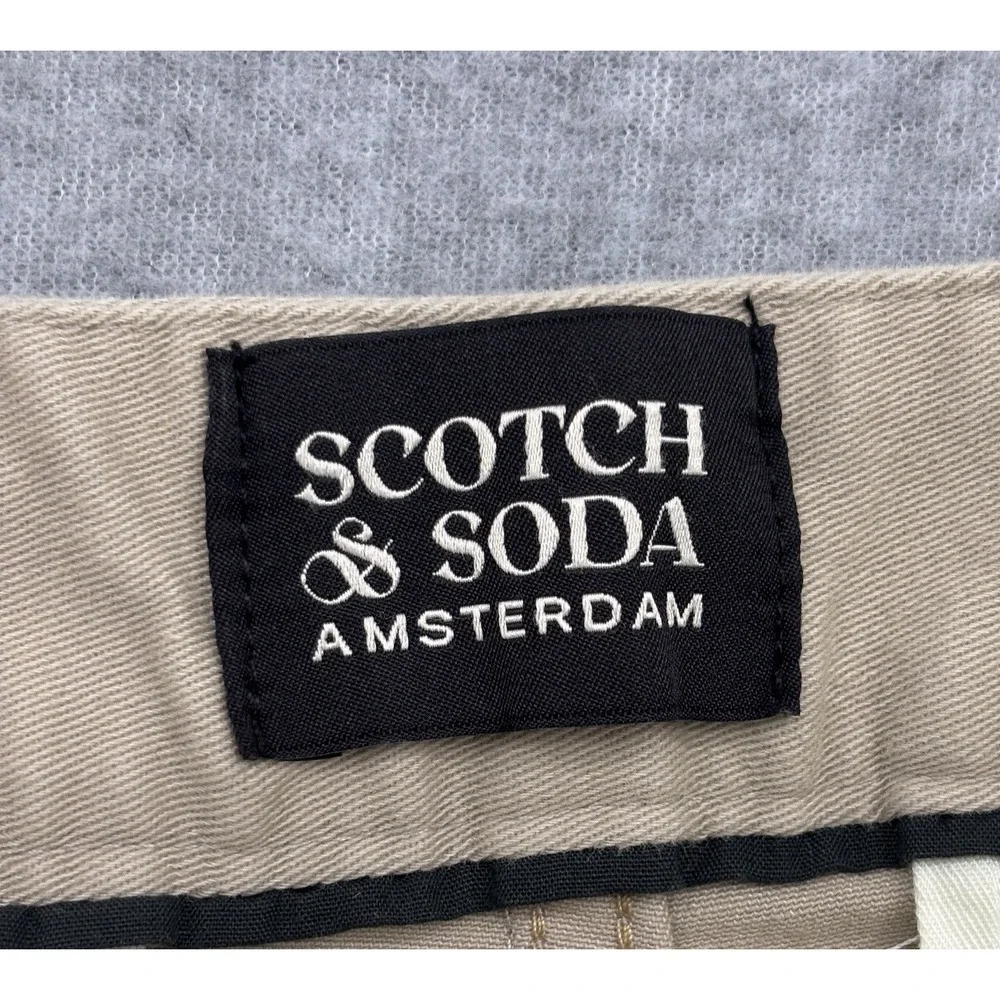 Scotch & Soda The Drift Men's Chino Pants 32x25 Tan Tapered Stretch Cotton